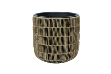Wicker Blomkruka D35xH36 cm Ljusbrun - Inredning & dekor - Trädgårdsdekoration - Utomhuskrukor - Blomkrukor