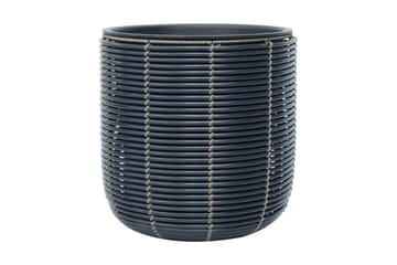 Wicker Blomkruka D35xH36 cm Svart - Inredning & dekor - Trädgårdsdekoration - Utomhuskrukor - Blomkrukor