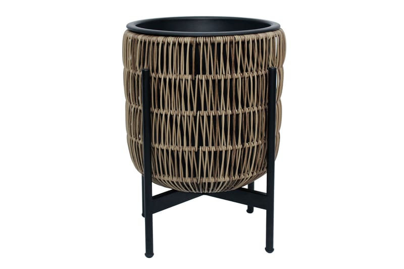 WICKER Blomkruka på stativ 30x30xH38 cm Ljusbrun - Inredning & dekor - Trädgårdsdekoration - Utomhuskrukor - Blomkrukor