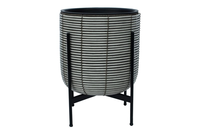 WICKER Blomkruka på stativ 38x38xH49 cm Grå - Inredning & dekor - Trädgårdsdekoration - Utomhuskrukor - Blomkrukor