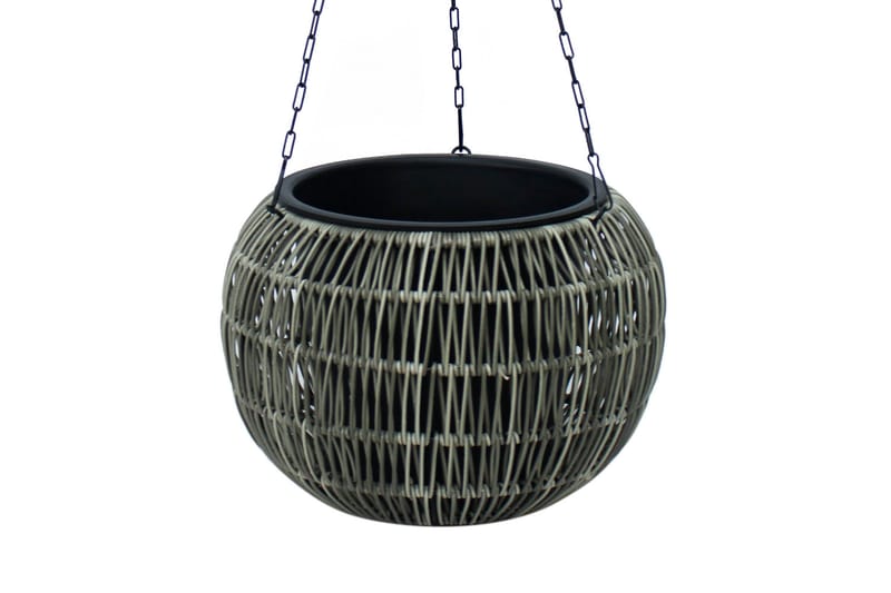 Wicker Hängande Kruka D32xH22 cm Grå - Inredning & dekor - Trädgårdsdekoration - Utomhuskrukor - Blomkrukor