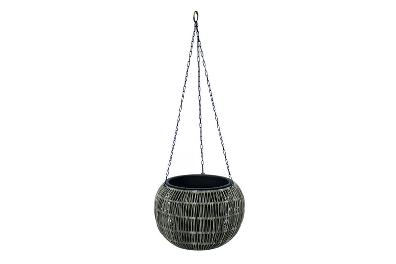 WICKER Hängande Kruka D32xH22 cm Grå - Inredning & dekor - Trädgårdsdekoration - Utomhuskrukor - Blomkrukor