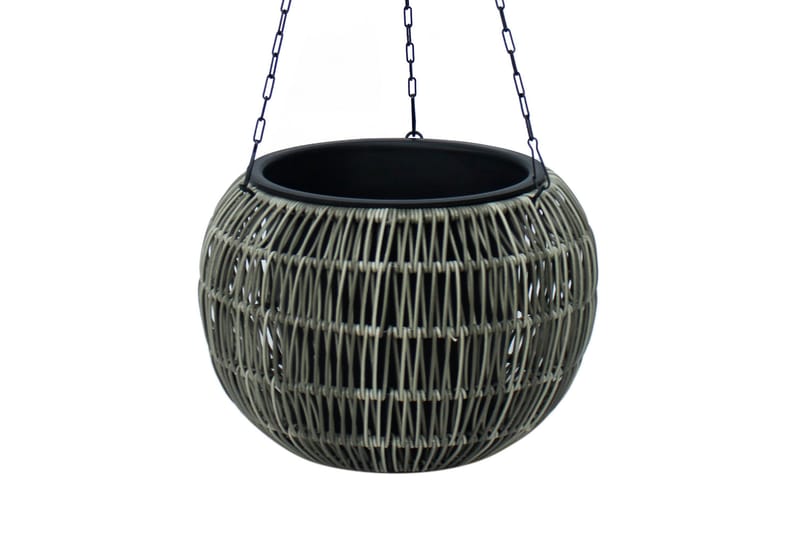 WICKER Hängande Kruka D32xH22 cm Grå - Inredning & dekor - Trädgårdsdekoration - Utomhuskrukor - Blomkrukor