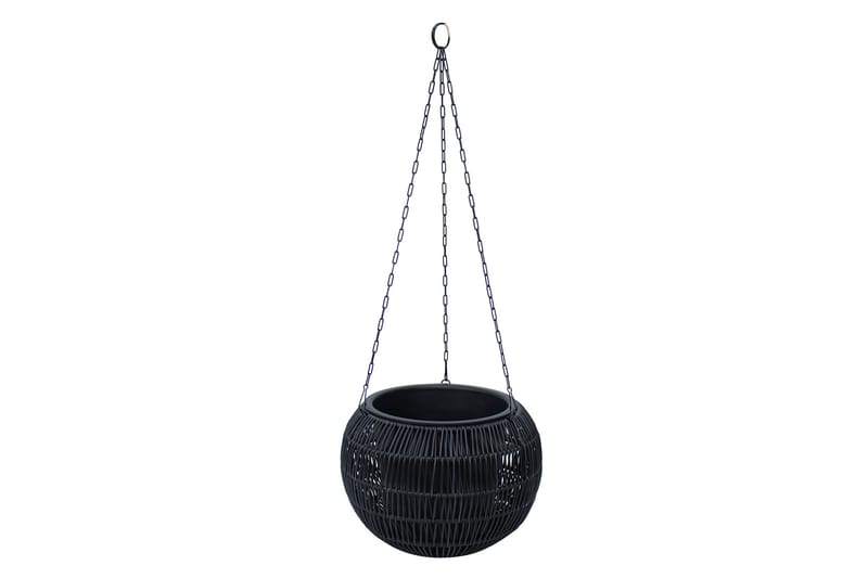 WICKER Hängande Kruka D32xH22 cm Svart - Inredning & dekor - Trädgårdsdekoration - Utomhuskrukor - Blomkrukor