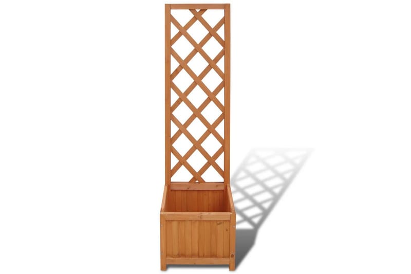Blomlåda med spalj�é 40x30x135 cm - Brun - Inredning & dekor - Trädgårdsdekoration - Utomhuskrukor - Blomlåda