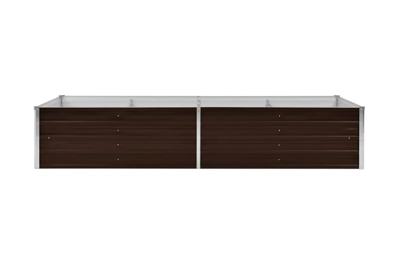 Odlingslåda upphöjd brun 240x80x45 cm galvaniserat stål - Brun - Inredning & dekor - Trädgårdsdekoration - Utomhuskrukor - Blomlåda