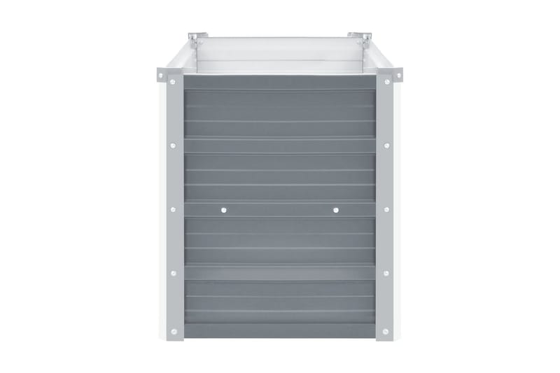Odlingslåda upphöjd galvaniserat stål 100x40x45 cm grå - Grå - Inredning & dekor - Trädgårdsdekoration - Utomhuskrukor - Blomlåda