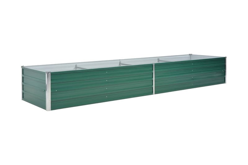 Odlingslåda upphöjd galvaniserat stål 320x80x45 cm grön - Grön - Inredning & dekor - Tr�ädgårdsdekoration - Utomhuskrukor - Blomlåda