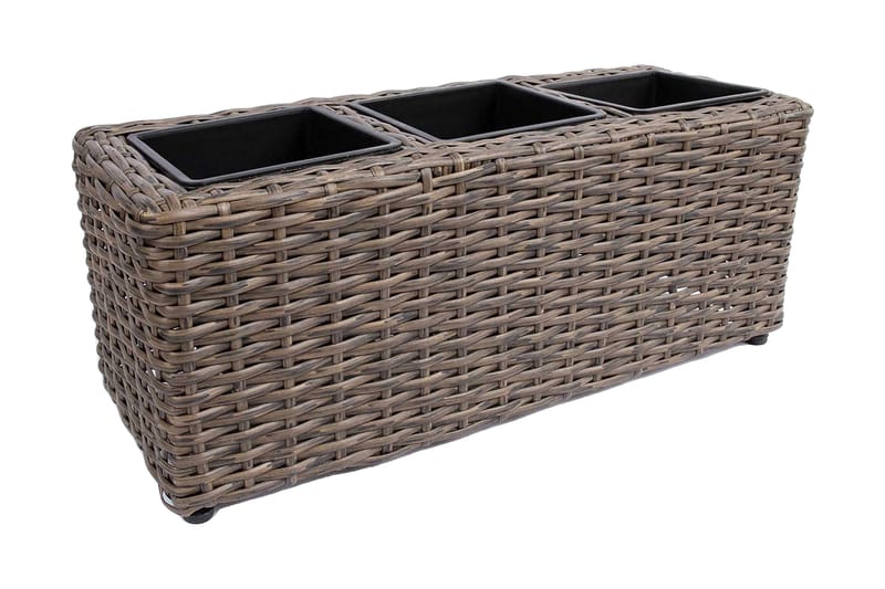 Wicker Odlingslåda 48x18xH18 cm Mörkbrun