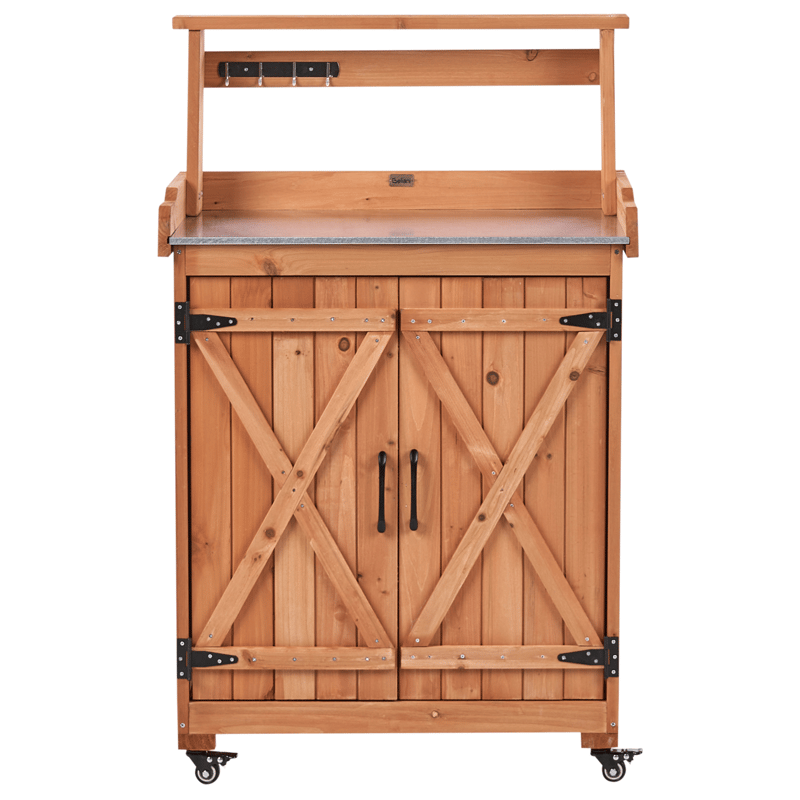 Planteringsbänk Altolia Granträ 70 cm - Brun - Inredning & dekor - Trädgårdsdekoration - Utomhuskrukor - Planteringsbord