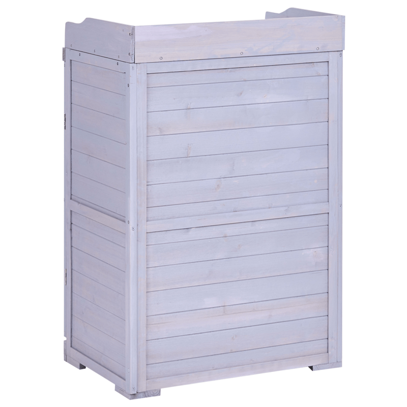 Planteringsbänk Tereville Granträ 45x67 cm - Grå/Vit - Inredning & dekor - Trädgårdsdekoration - Utomhuskrukor - Planteringsbord