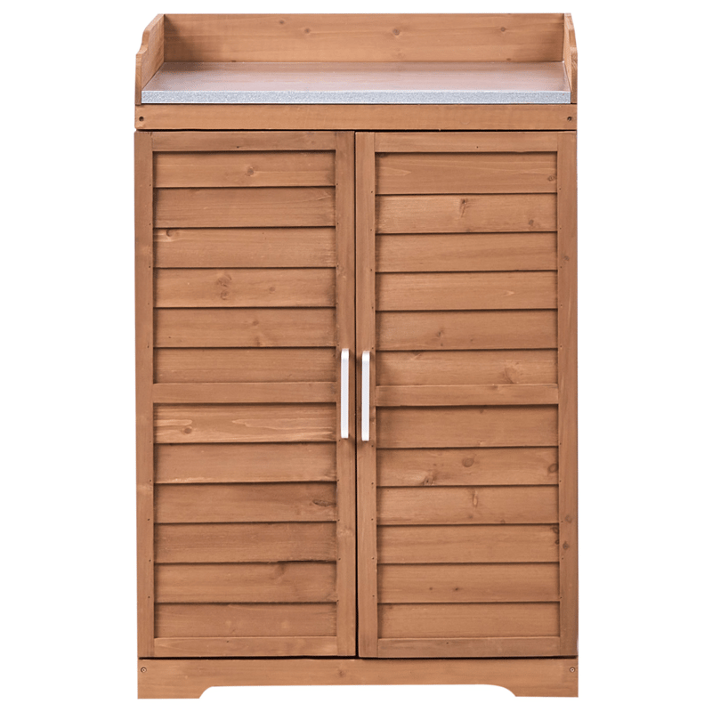 Planteringsbänk Tereville Granträ 67 cm - Brun - Inredning & dekor - Trädgårdsdekoration - Utomhuskrukor - Planteringsbord