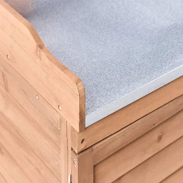 Planteringsbänk Tereville Granträ 67 cm - Brun - Inredning & dekor - Trädgårdsdekoration - Utomhuskrukor - Planteringsbord