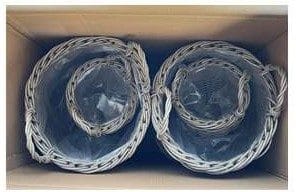 Planteringskorg EGG planteringskorgar 4 stycken 2-set - grå - Inredning & dekor - Trädgårdsdekoration - Utomhuskrukor - Blomlåda