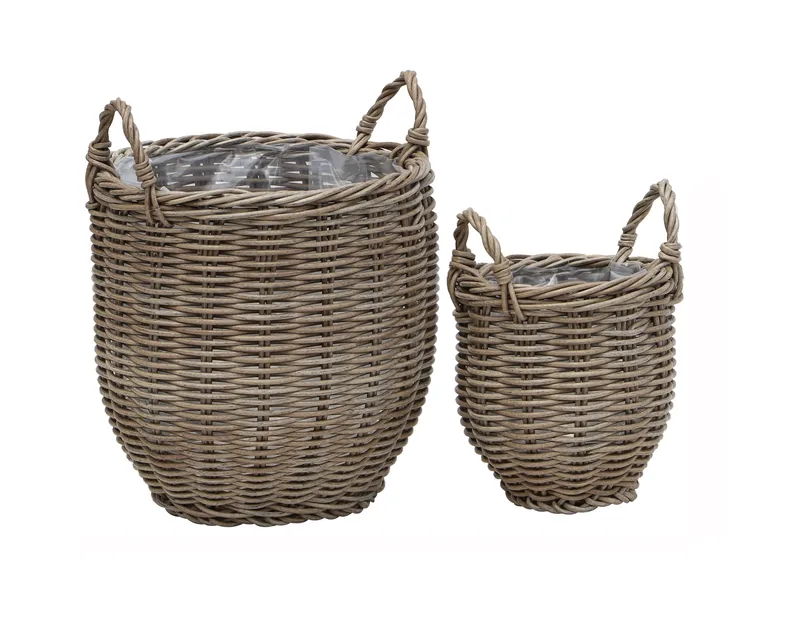 Planteringskorg EGG planteringskorgar 4 stycken 2-set, grå