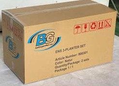 Planteringskorg ENS runda planteringskorgar 2 stycken 3-set - grå - Inredning & dekor - Trädgårdsdekoration - Utomhuskrukor - Blomlåda