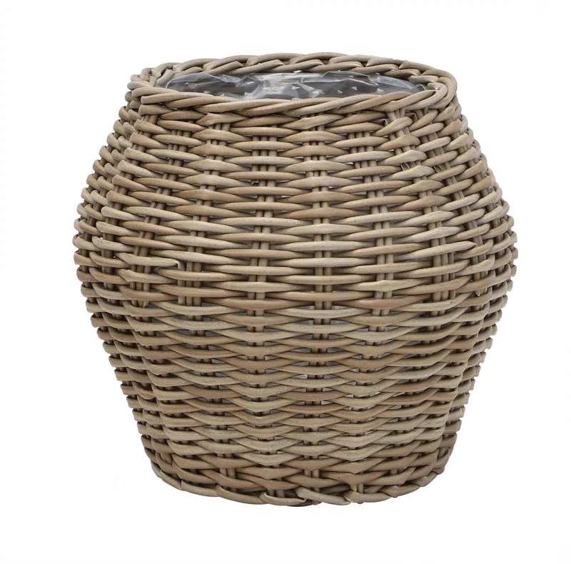 Planteringskorg LEMMER runda planteringskorgar 2-pack, grå