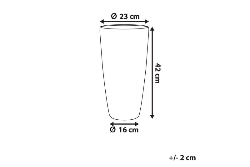 Trädgårdskruka Abdera Grå, 23x23x42 cm - Grå, 23x23x42 cm - Inredning & dekor - Trädgårdsdekoration - Utomhuskrukor - Blomkrukor