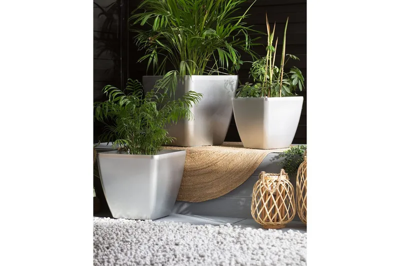 Trädgårdskruka Astras set om 2 42x42x41 cm - 42x42x41 cm - Inredning & dekor - Trädgårdsdekoration - Utomhuskrukor - Blomkrukor