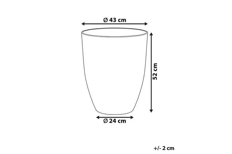 Trädgårdskruka Croton 43x43x52 cm - 43x43x52 cm - Inredning & dekor - Trädgårdsdekoration - Utomhuskrukor - Blomkrukor