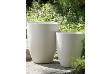 Trädgårdskruka Croton set om 2 Vit, 43x43x52 cm - Vit, 43x43x52 cm - Inredning & dekor - Trädgårdsdekoration - Utomhuskrukor - Blomkrukor
