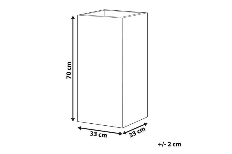 Trädgårdskruka Dion Beige, 33x33x70 cm - Beige, 33x33x70 cm - Inredning & dekor - Trädgårdsdekoration - Utomhuskrukor - Blomkrukor