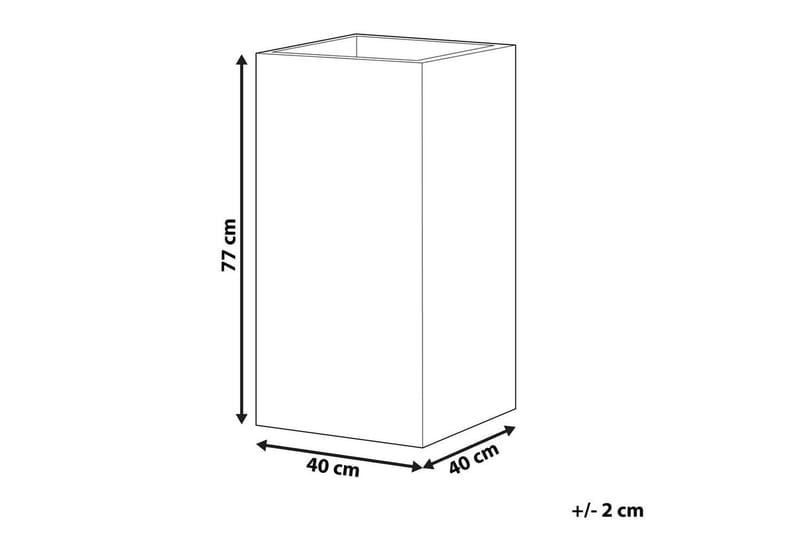 Trädgårdskruka Dion Beige, 40x40x77 cm - Beige, 40x40x77 cm - Inredning & dekor - Trädgårdsdekoration - Utomhuskrukor - Blomkrukor