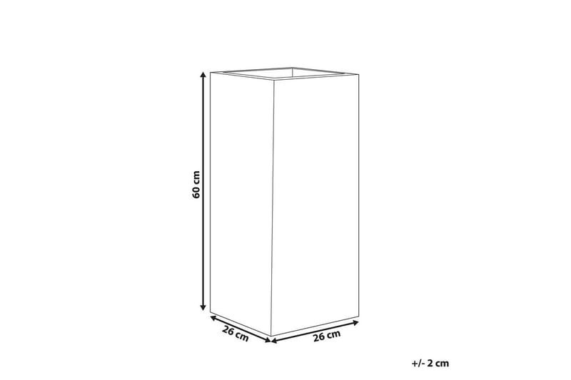 Trädgårdskruka Dion Grå, 26x26x60 cm - Grå, 26x26x60 cm - Inredning & dekor - Trädgårdsdekoration - Utomhuskrukor - Blomkrukor