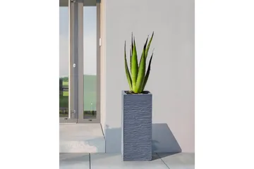Trädgårdskruka Dion Grå, 26x26x61 cm - Grå, 26x26x61 cm - Inredning & dekor - Trädgårdsdekoration - Utomhuskrukor - Blomkrukor