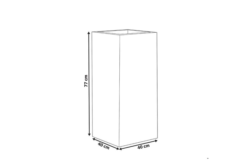 Trädgårdskruka Dion Grå, 40x40x77 cm - Grå, 40x40x77 cm - Inredning & dekor - Trädgårdsdekoration - Utomhuskrukor - Blomkrukor