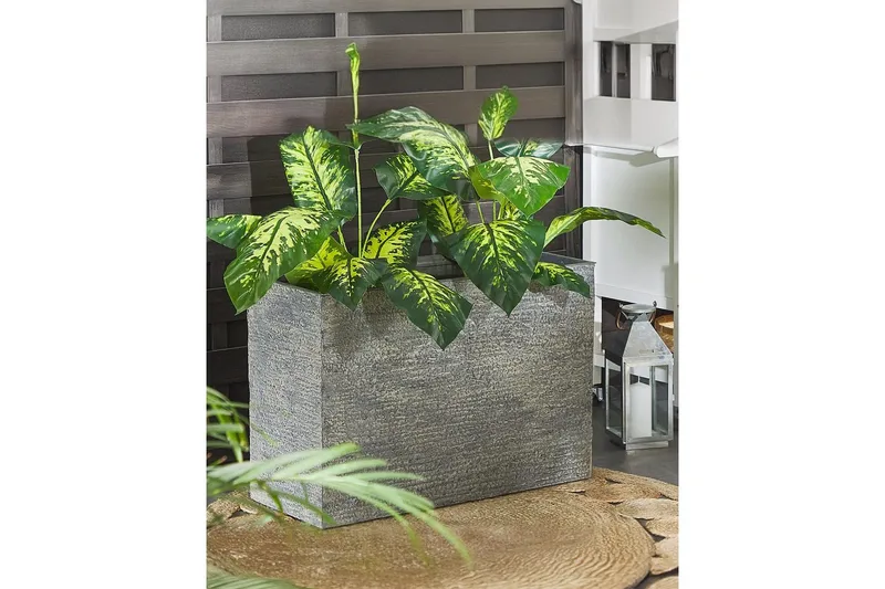 Trädgårdskruka Edessa Grå, 80x34x56 cm - Grå, 80x34x56 cm - Inredning & dekor - Trädgårdsdekoration - Utomhuskrukor - Blomkrukor