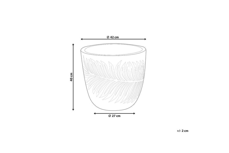 Trädgårdskruka Ftero 42x42x40 cm - 42x42x40 cm - Inredning & dekor - Trädgårdsdekoration - Utomhuskrukor - Blomkrukor