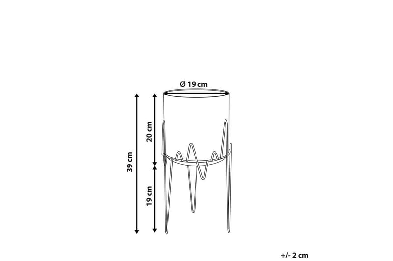 Trädgårdskruka Kalandra Blå/guld, 19x19x39 cm - Blå/guld, 19x19x39 cm - Inredning & dekor - Trädgårdsdekoration - Utomhuskrukor - Blomkrukor