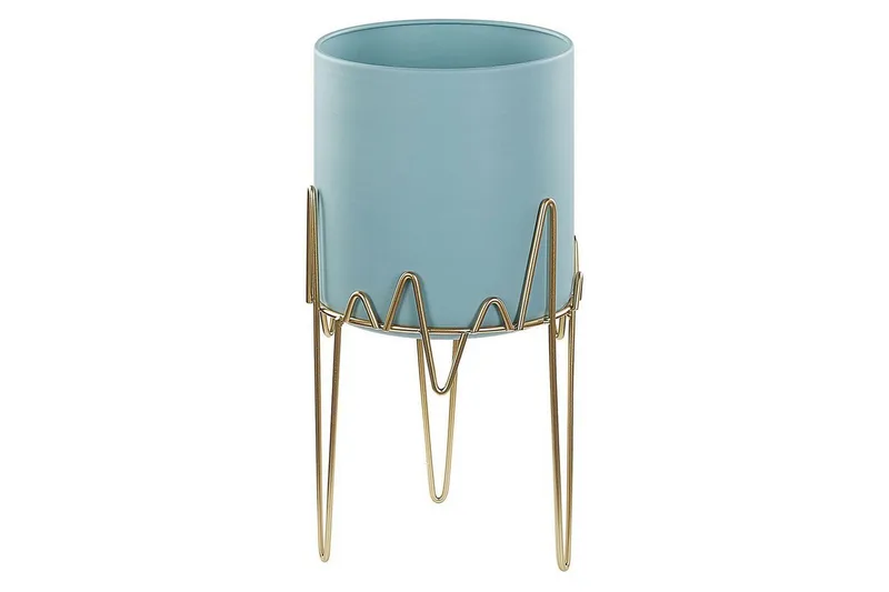 Trädgårdskruka Kalandra Blå/guld, 19x19x39 cm, Blå/guld, 19x19x39 cm