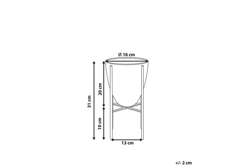 Trädgårdskruka Lefki Grön/guld, 16x16x31 cm - Grön/guld, 16x16x31 cm - Inredning & dekor - Trädgårdsdekoration - Utomhuskrukor - Blomkrukor