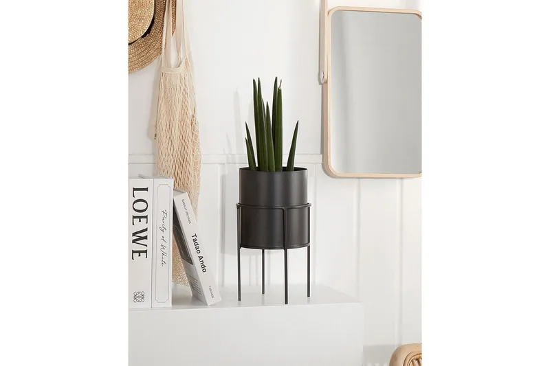 Trädgårdskruka Milea Svart - Svart - Inredning & dekor - Trädgårdsdekoration - Utomhuskrukor - Blomkrukor