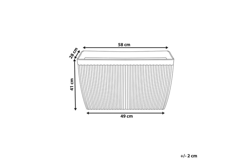 Trädgårdskruka Sisal 59x28x41 cm - 59x28x41 cm - Inredning & dekor - Trädgårdsdekoration - Utomhuskrukor - Blomkrukor