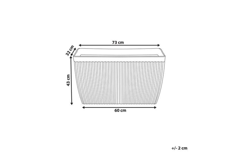 Trädgårdskruka Sisal 74x32x43 cm - 74x32x43 cm - Inredning & dekor - Trädgårdsdekoration - Utomhuskrukor - Blomkrukor