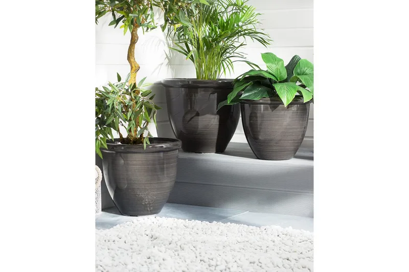 Trädgårdskruka Tesalia set om 2 44x44x38 cm - 44x44x38 cm - Inredning & dekor - Trädgårdsdekoration - Utomhuskrukor - Blomkrukor