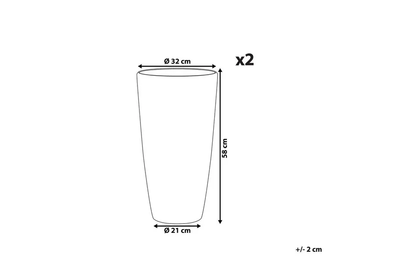 Trädgårdskruka Tseria set om 2 Guld - Guld - Inredning & dekor - Trädgårdsdekoration - Utomhuskrukor - Blomkrukor