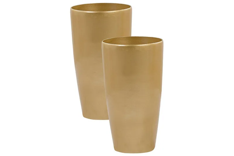 Trädgårdskruka Tseria set om 2 Guld, Guld