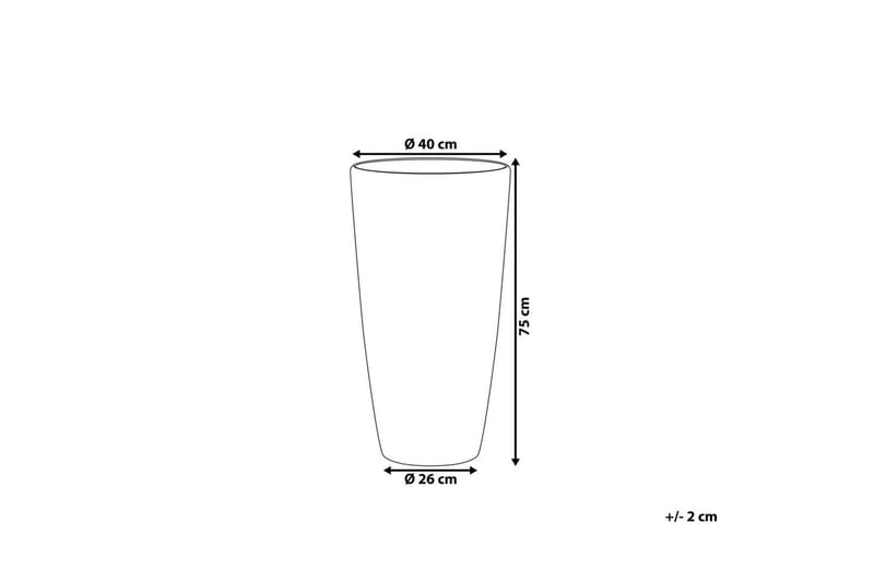 Trädgårdskruka Tseria Vit, 40x40x75 cm - Vit, 40x40x75 cm - Inredning & dekor - Trädgårdsdekoration - Utomhuskrukor - Blomkrukor