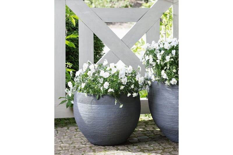 Trädgårdskruka Zakros Grå - Grå - Inredning & dekor - Trädgårdsdekoration - Utomhuskrukor - Blomkrukor