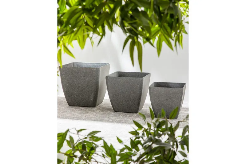 Trädgårdskruka Zeli set om 2 34x34x34 cm - 34x34x34 cm - Inredning & dekor - Trädgårdsdekoration - Utomhuskrukor - Blomkrukor