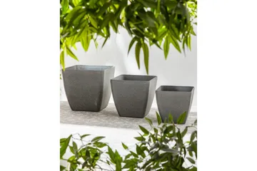 Trädgårdskruka Zeli set om 2 34x34x34 cm - 34x34x34 cm - Inredning & dekor - Trädgårdsdekoration - Utomhuskrukor - Blomkrukor