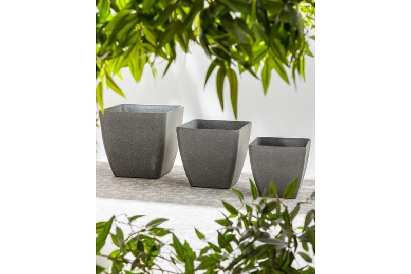 Trädgårdskruka Zeli set om 2 34x34x34 cm - 34x34x34 cm - Inredning & dekor - Trädgårdsdekoration - Utomhuskrukor - Blomkrukor