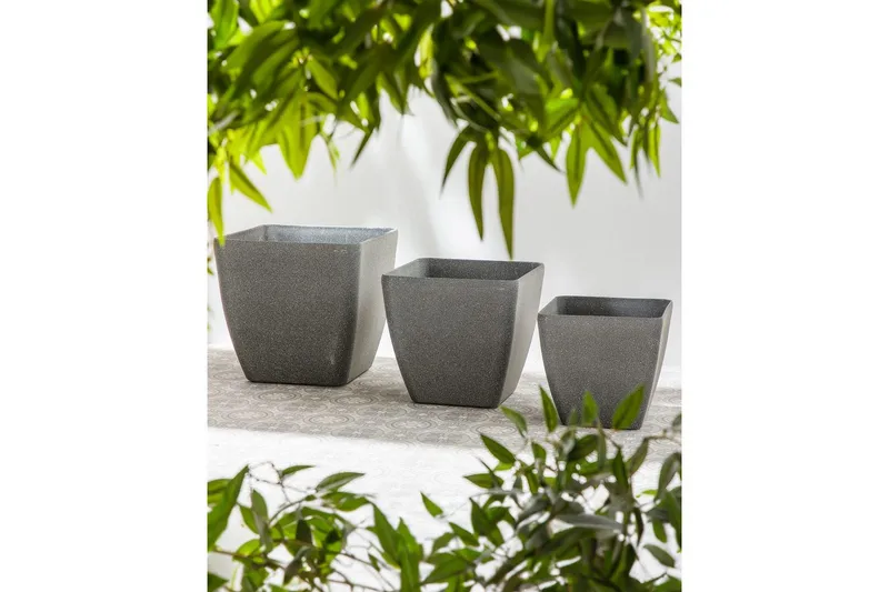 Trädgårdskruka Zeli set om 2 49x49x49 cm - 49x49x49 cm - Inredning & dekor - Trädgårdsdekoration - Utomhuskrukor - Blomkrukor