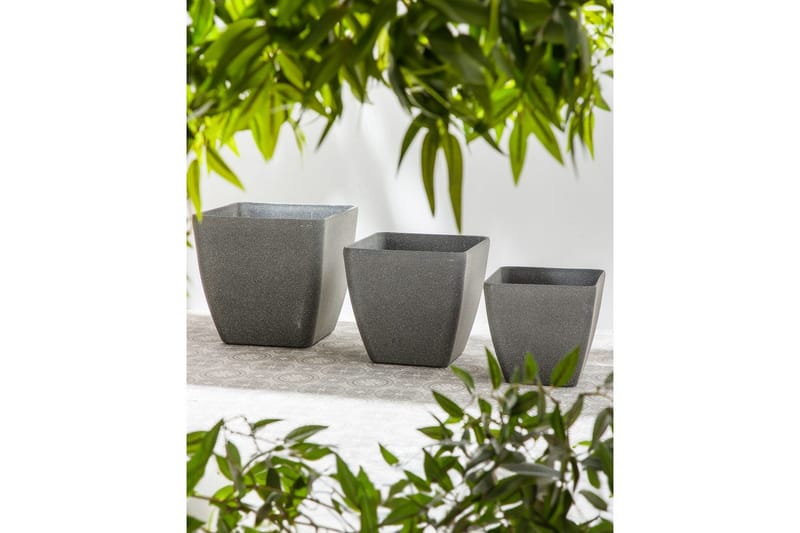 Trädgårdskruka Zeli set om 2 49x49x49 cm - 49x49x49 cm - Inredning & dekor - Trädgårdsdekoration - Utomhuskrukor - Blomkrukor
