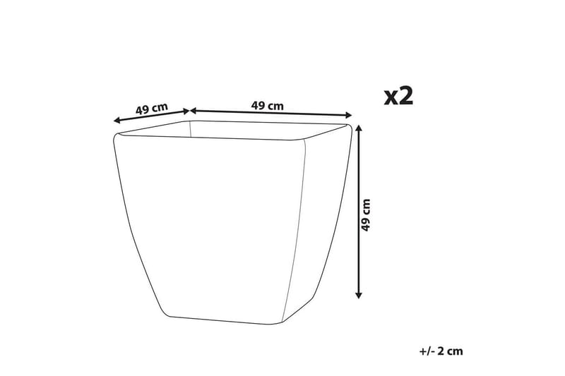 Trädgårdskruka Zeli set om 2 49x49x49 cm - 49x49x49 cm - Inredning & dekor - Trädgårdsdekoration - Utomhuskrukor - Blomkrukor
