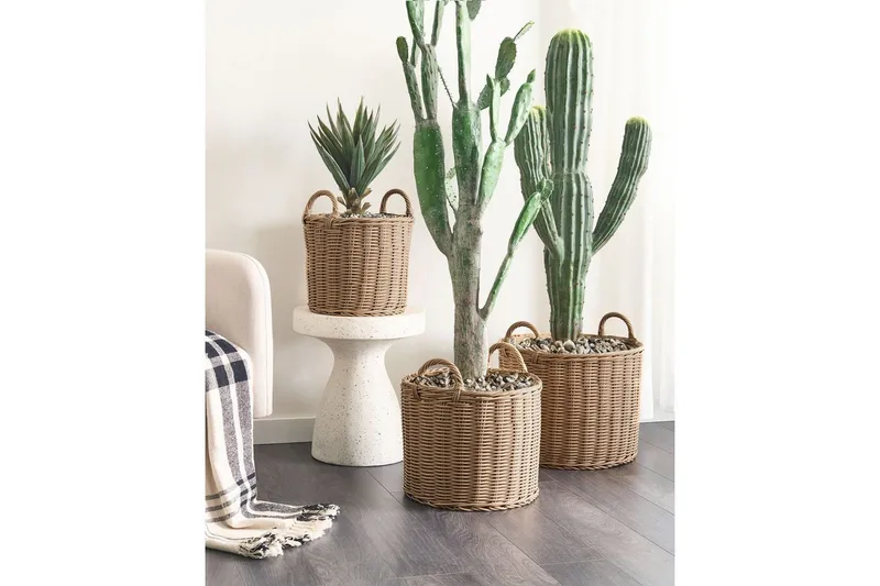 Trädgårdskruka Pendula set om 3 Naturlig - Naturlig - Inredning & dekor - Trädgårdsdekoration - Utomhuskrukor - Blomkrukor